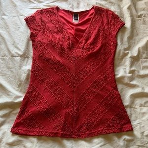 Red Lace Top